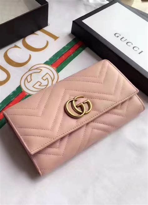 gucci continental wallet on chain|Gucci marmont wallet pink.